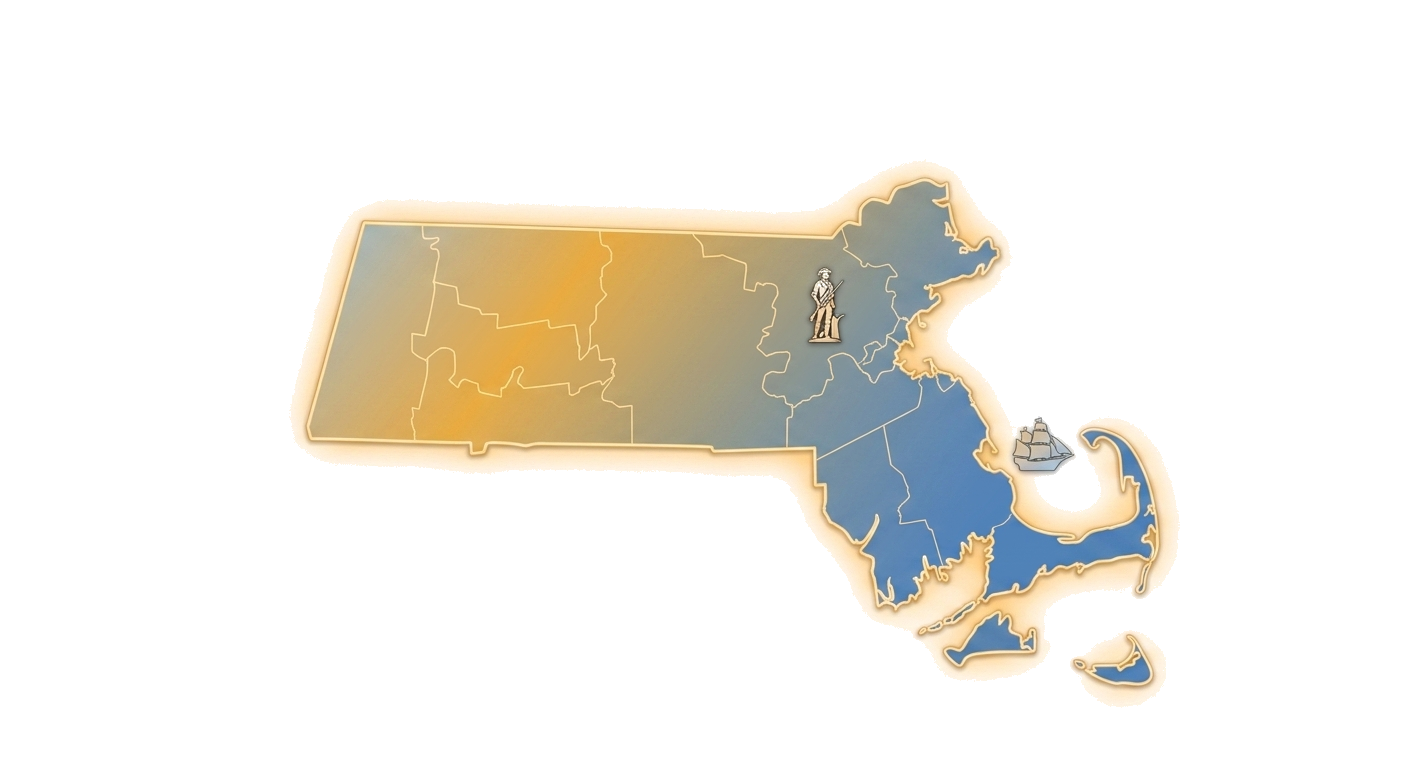 Map of Massachusetts — we serve the entire state